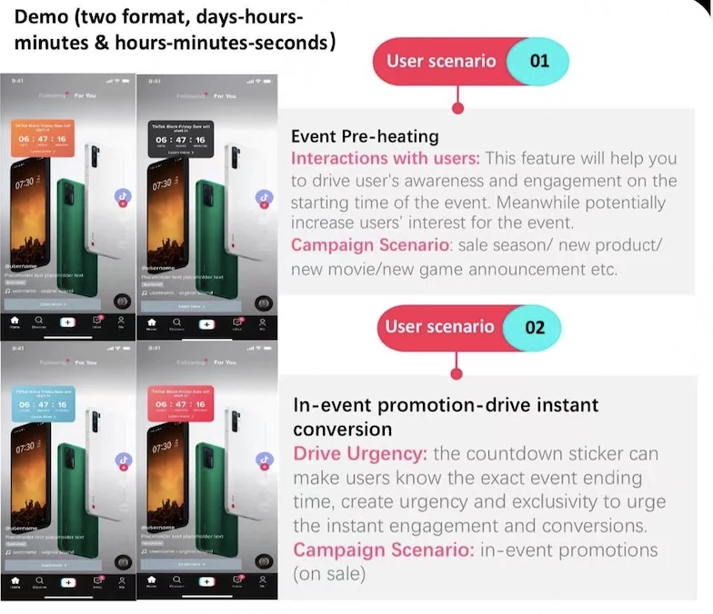 Countdown Sticker Build anticipation before launch demo